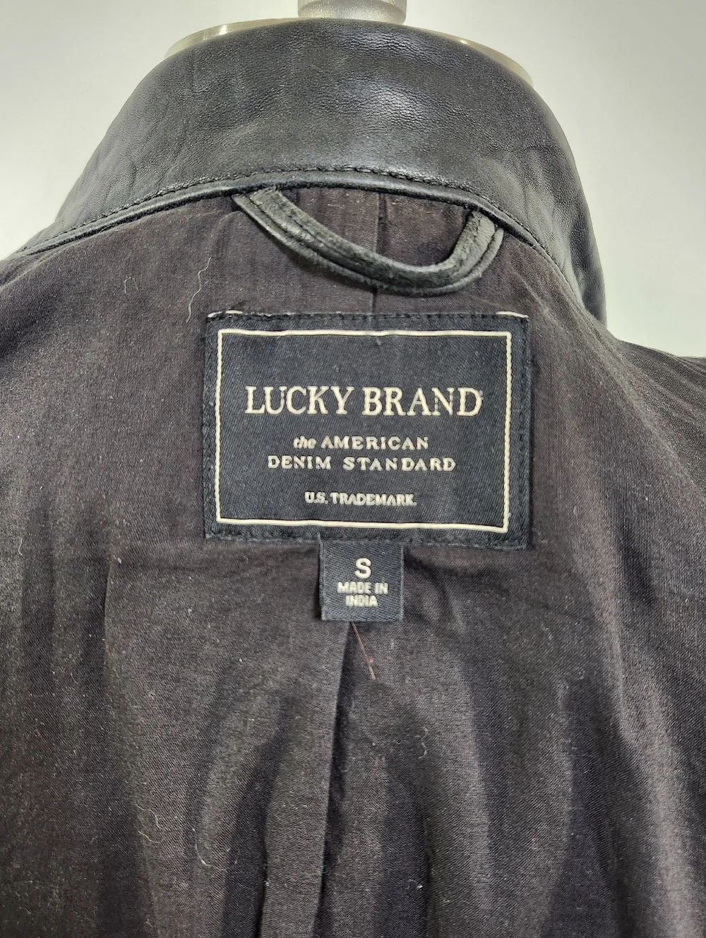 Lucky Brand Black Leather Moto Biker Jacket - Picture 4 of 4
